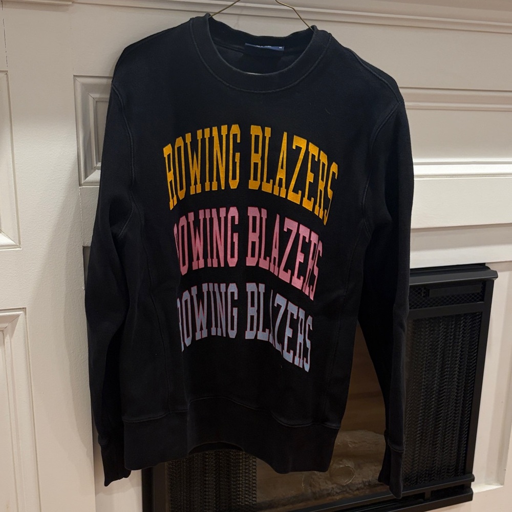 Rowing Blazers Black Crewneck w/ multicolor logo